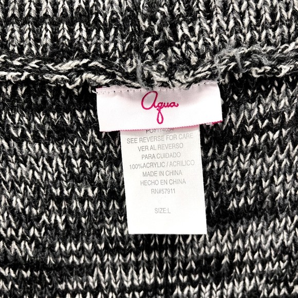 Agua Knit Cardigan Sweater womens size Large L Gray Short Sleeve Button collared - Picture 9 of 13